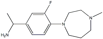 1-[3-fluoro-4-(4-methyl-1,4-diazepan-1-yl)phenyl]ethan-1-amine Struktur