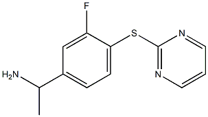 1-[3-fluoro-4-(pyrimidin-2-ylsulfanyl)phenyl]ethan-1-amine Struktur