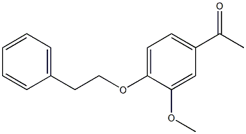 1-[3-methoxy-4-(2-phenylethoxy)phenyl]ethan-1-one Struktur