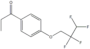 1-[4-(2,2,3,3-tetrafluoropropoxy)phenyl]propan-1-one Struktur