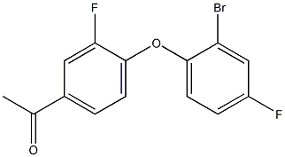 1-[4-(2-bromo-4-fluorophenoxy)-3-fluorophenyl]ethan-1-one Struktur