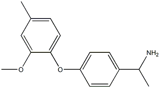 1-[4-(2-methoxy-4-methylphenoxy)phenyl]ethan-1-amine Struktur