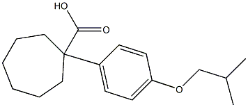 1-[4-(2-methylpropoxy)phenyl]cycloheptane-1-carboxylic acid Struktur