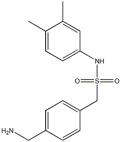 1-[4-(aminomethyl)phenyl]-N-(3,4-dimethylphenyl)methanesulfonamide Struktur