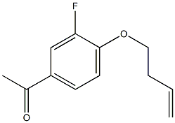 1-[4-(but-3-en-1-yloxy)-3-fluorophenyl]ethan-1-one Struktur