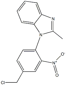 1-[4-(chloromethyl)-2-nitrophenyl]-2-methyl-1H-1,3-benzodiazole Struktur