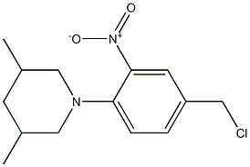 1-[4-(chloromethyl)-2-nitrophenyl]-3,5-dimethylpiperidine Struktur