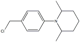 1-[4-(chloromethyl)phenyl]-2,6-dimethylpiperidine Struktur