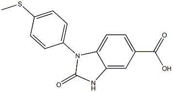 1-[4-(methylsulfanyl)phenyl]-2-oxo-2,3-dihydro-1H-1,3-benzodiazole-5-carboxylic acid Struktur