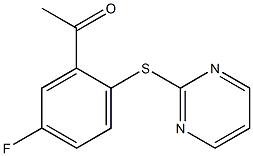 1-[5-fluoro-2-(pyrimidin-2-ylsulfanyl)phenyl]ethan-1-one Struktur