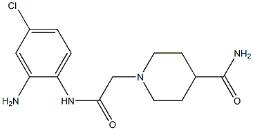 1-{[(2-amino-4-chlorophenyl)carbamoyl]methyl}piperidine-4-carboxamide Struktur