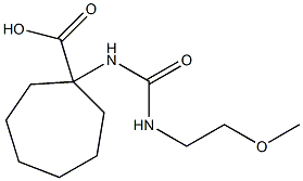 1-{[(2-methoxyethyl)carbamoyl]amino}cycloheptane-1-carboxylic acid Struktur