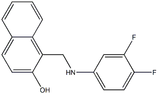 1-{[(3,4-difluorophenyl)amino]methyl}naphthalen-2-ol Struktur