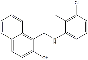 1-{[(3-chloro-2-methylphenyl)amino]methyl}naphthalen-2-ol Struktur