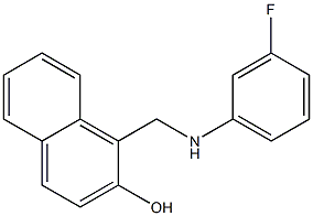 1-{[(3-fluorophenyl)amino]methyl}naphthalen-2-ol Struktur