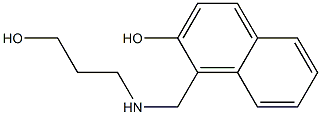 1-{[(3-hydroxypropyl)amino]methyl}naphthalen-2-ol Struktur