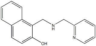 1-{[(pyridin-2-ylmethyl)amino]methyl}naphthalen-2-ol Struktur