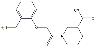 1-{[2-(aminomethyl)phenoxy]acetyl}piperidine-3-carboxamide Struktur