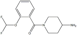 1-{[2-(difluoromethoxy)phenyl]carbonyl}piperidin-4-amine Struktur