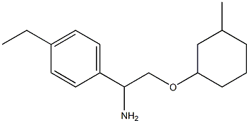 1-{1-amino-2-[(3-methylcyclohexyl)oxy]ethyl}-4-ethylbenzene Struktur