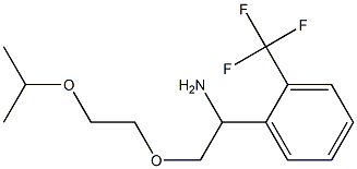 1-{1-amino-2-[2-(propan-2-yloxy)ethoxy]ethyl}-2-(trifluoromethyl)benzene Struktur