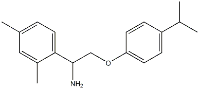 1-{1-amino-2-[4-(propan-2-yl)phenoxy]ethyl}-2,4-dimethylbenzene Struktur