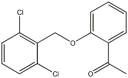 1-{2-[(2,6-dichlorophenyl)methoxy]phenyl}ethan-1-one Struktur