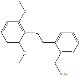 1-{2-[(2,6-dimethoxyphenoxy)methyl]phenyl}methanamine Struktur