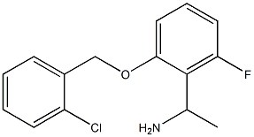 1-{2-[(2-chlorophenyl)methoxy]-6-fluorophenyl}ethan-1-amine Struktur