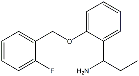 1-{2-[(2-fluorophenyl)methoxy]phenyl}propan-1-amine Struktur