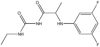 1-{2-[(3,5-difluorophenyl)amino]propanoyl}-3-ethylurea Struktur