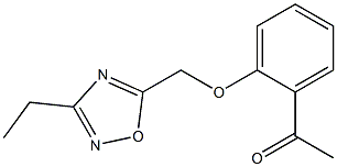 1-{2-[(3-ethyl-1,2,4-oxadiazol-5-yl)methoxy]phenyl}ethan-1-one Struktur