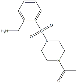 1-{2-[(4-acetylpiperazin-1-yl)sulfonyl]phenyl}methanamine Struktur