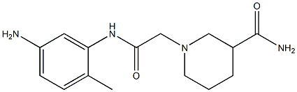 1-{2-[(5-amino-2-methylphenyl)amino]-2-oxoethyl}piperidine-3-carboxamide Struktur