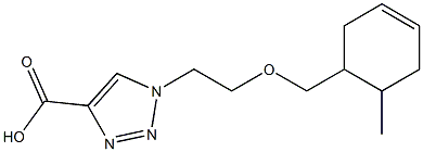 1-{2-[(6-methylcyclohex-3-en-1-yl)methoxy]ethyl}-1H-1,2,3-triazole-4-carboxylic acid Struktur