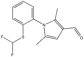 1-{2-[(difluoromethyl)sulfanyl]phenyl}-2,5-dimethyl-1H-pyrrole-3-carbaldehyde Struktur