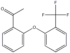 1-{2-[2-(trifluoromethyl)phenoxy]phenyl}ethan-1-one Struktur