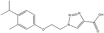 1-{2-[3-methyl-4-(propan-2-yl)phenoxy]ethyl}-1H-1,2,3-triazole-4-carboxylic acid Struktur