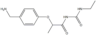 1-{2-[4-(aminomethyl)phenoxy]propanoyl}-3-ethylurea Struktur