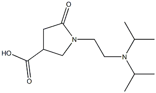 1-{2-[bis(propan-2-yl)amino]ethyl}-5-oxopyrrolidine-3-carboxylic acid Struktur