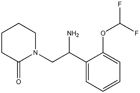 1-{2-amino-2-[2-(difluoromethoxy)phenyl]ethyl}piperidin-2-one Struktur