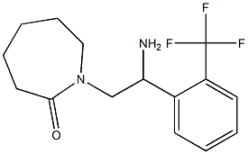 1-{2-amino-2-[2-(trifluoromethyl)phenyl]ethyl}azepan-2-one Struktur