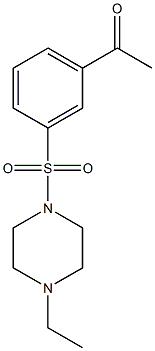 1-{3-[(4-ethylpiperazine-1-)sulfonyl]phenyl}ethan-1-one Struktur