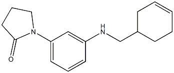 1-{3-[(cyclohex-3-en-1-ylmethyl)amino]phenyl}pyrrolidin-2-one Struktur