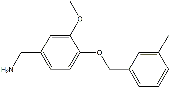 1-{3-methoxy-4-[(3-methylbenzyl)oxy]phenyl}methanamine Struktur