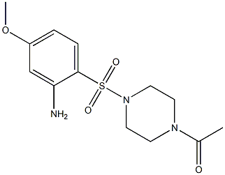 1-{4-[(2-amino-4-methoxybenzene)sulfonyl]piperazin-1-yl}ethan-1-one Struktur