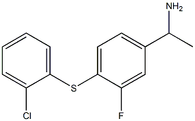 1-{4-[(2-chlorophenyl)sulfanyl]-3-fluorophenyl}ethan-1-amine Struktur