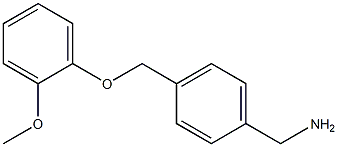 1-{4-[(2-methoxyphenoxy)methyl]phenyl}methanamine Struktur