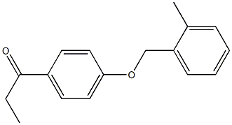 1-{4-[(2-methylphenyl)methoxy]phenyl}propan-1-one Struktur