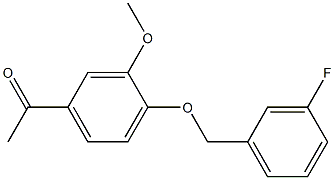 1-{4-[(3-fluorobenzyl)oxy]-3-methoxyphenyl}ethanone Struktur